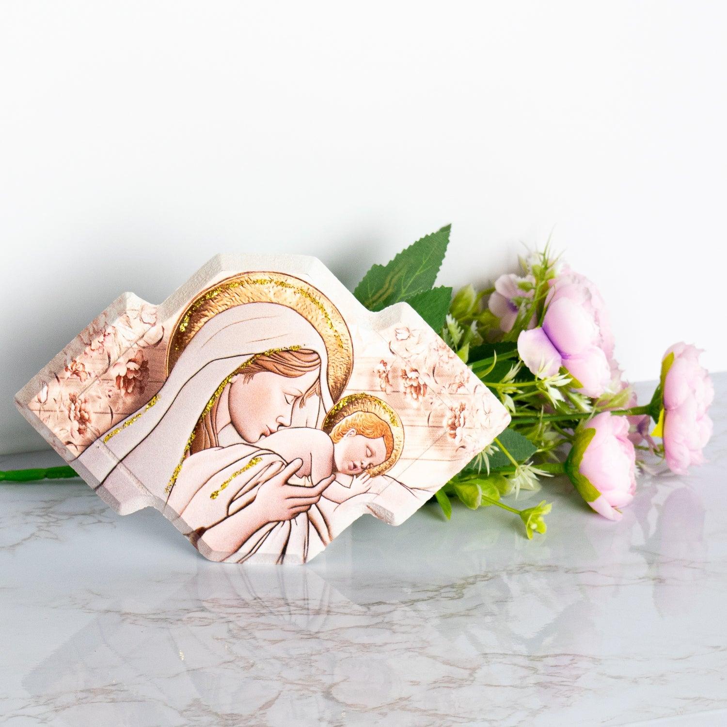 Gessetti per Cresima icona sacra con decoro in legno sacchetto senza  sacchetto