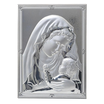 Icona Sacra Madonna con Bambino Grande con Bordo decorato misura 22x30 cm Albalu Bomboniere
