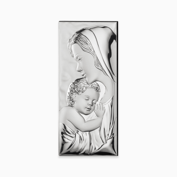Icona Sacra Madonna con Bambino Rettangolare Bomboniera Religiosa Albalu Bomboniere