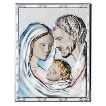 Icona Sacra Sacra Famiglia Grande Colorata con Bordo misure 20x25 cm Icone Sacre Albalu Bomboniere   