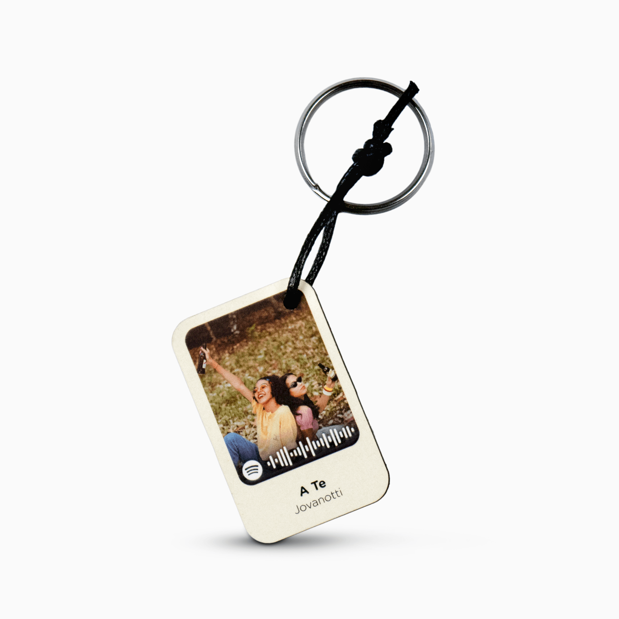 Portachiavi In Legno Sagomato Personalizzabile Con Immagine e Tag